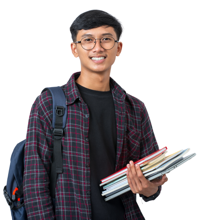 Student Holding Books